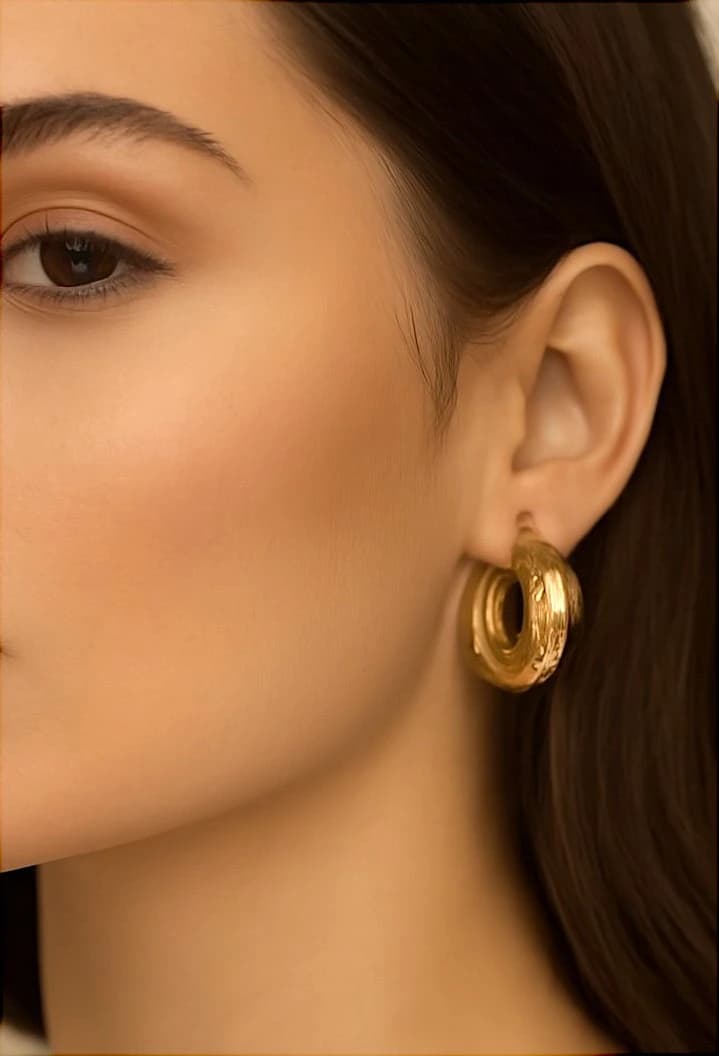 Boucle d'oreille créole épaisse