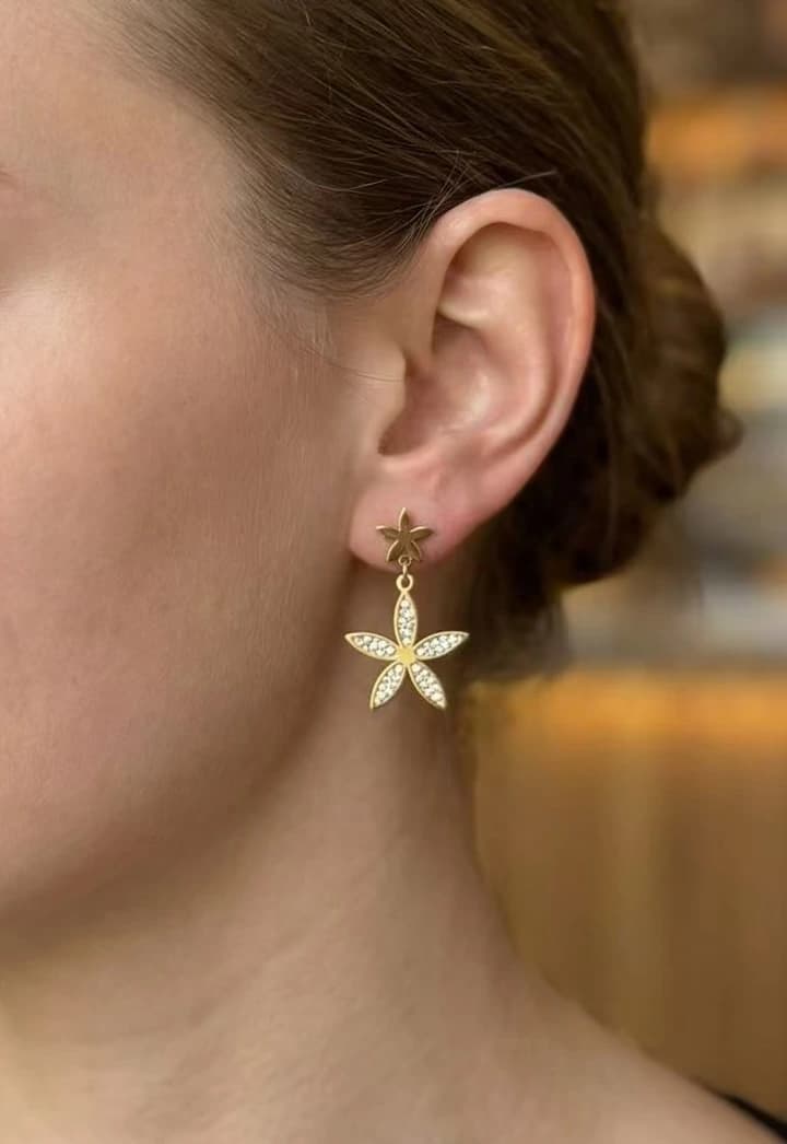 Boucle d'oreille fleur