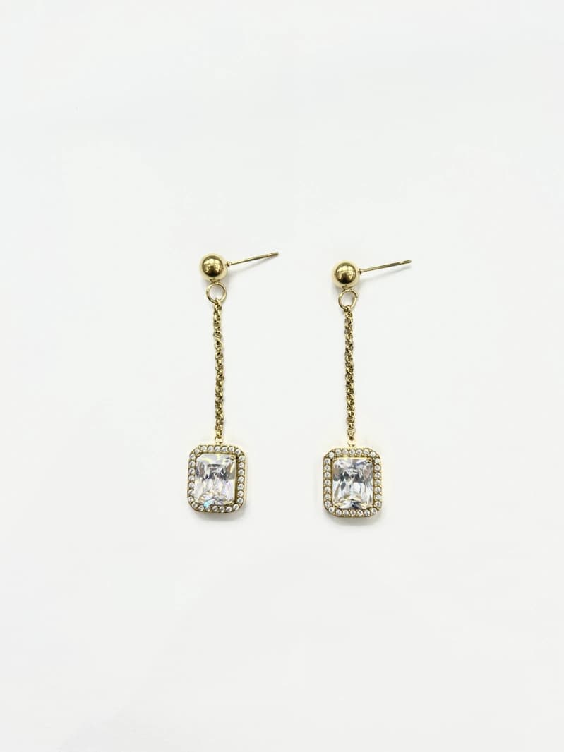 Boucle d'oreille rectangle