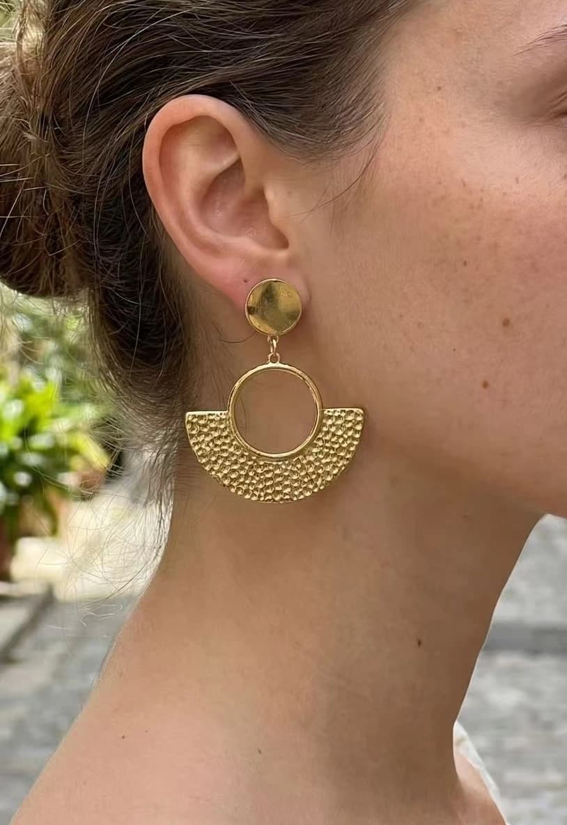 Boucles d'oreilles demi cercle