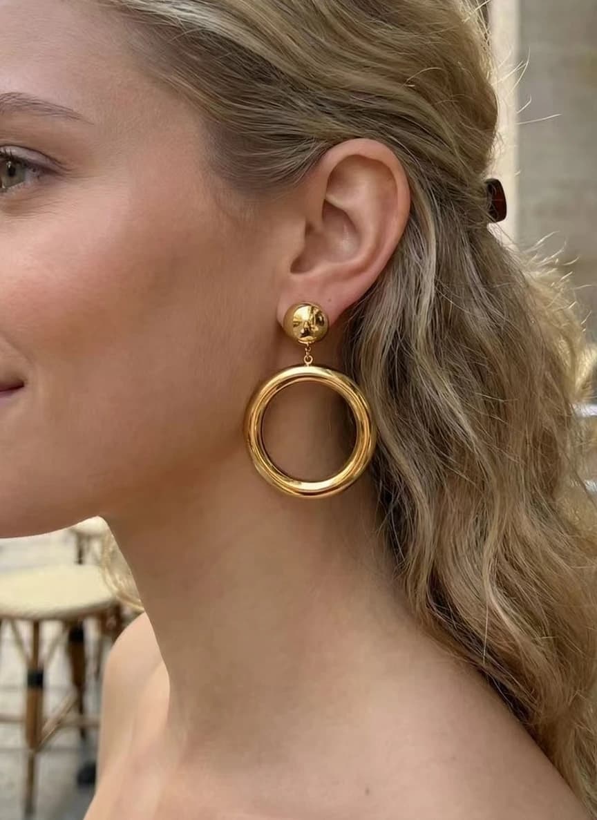 Boucles d'oreilles ronde