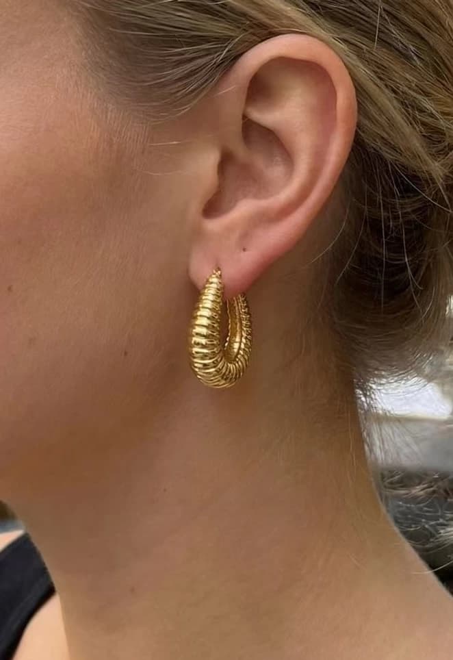 Boucle d'oreille créole ovale