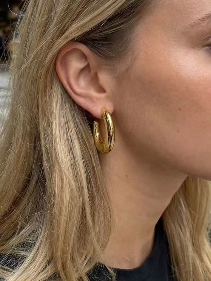 Boucles d'oreilles créole plate