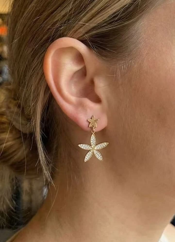 Boucle d'oreille fleur