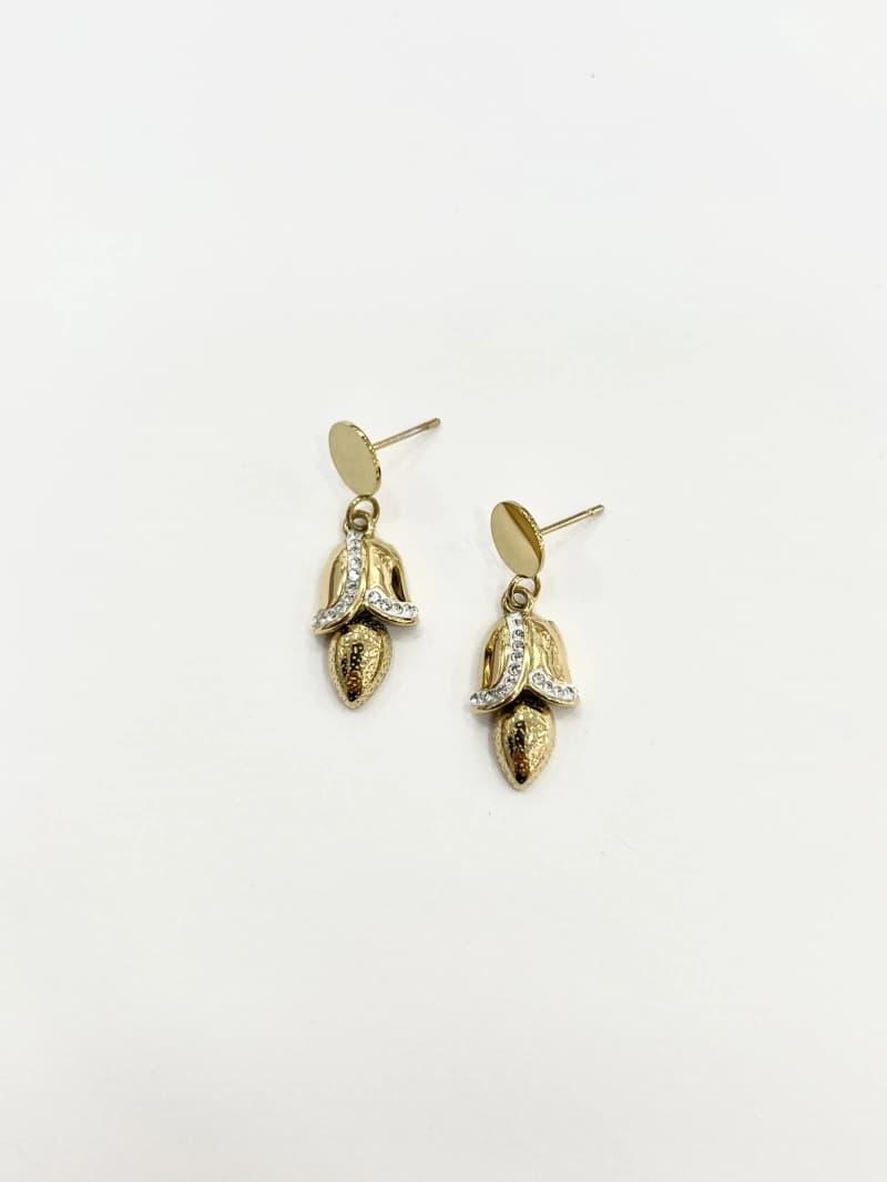 Boucle d'oreille noisette
