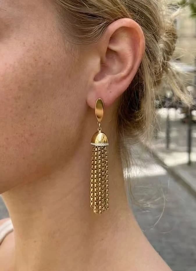 Boucle d'oreille frange