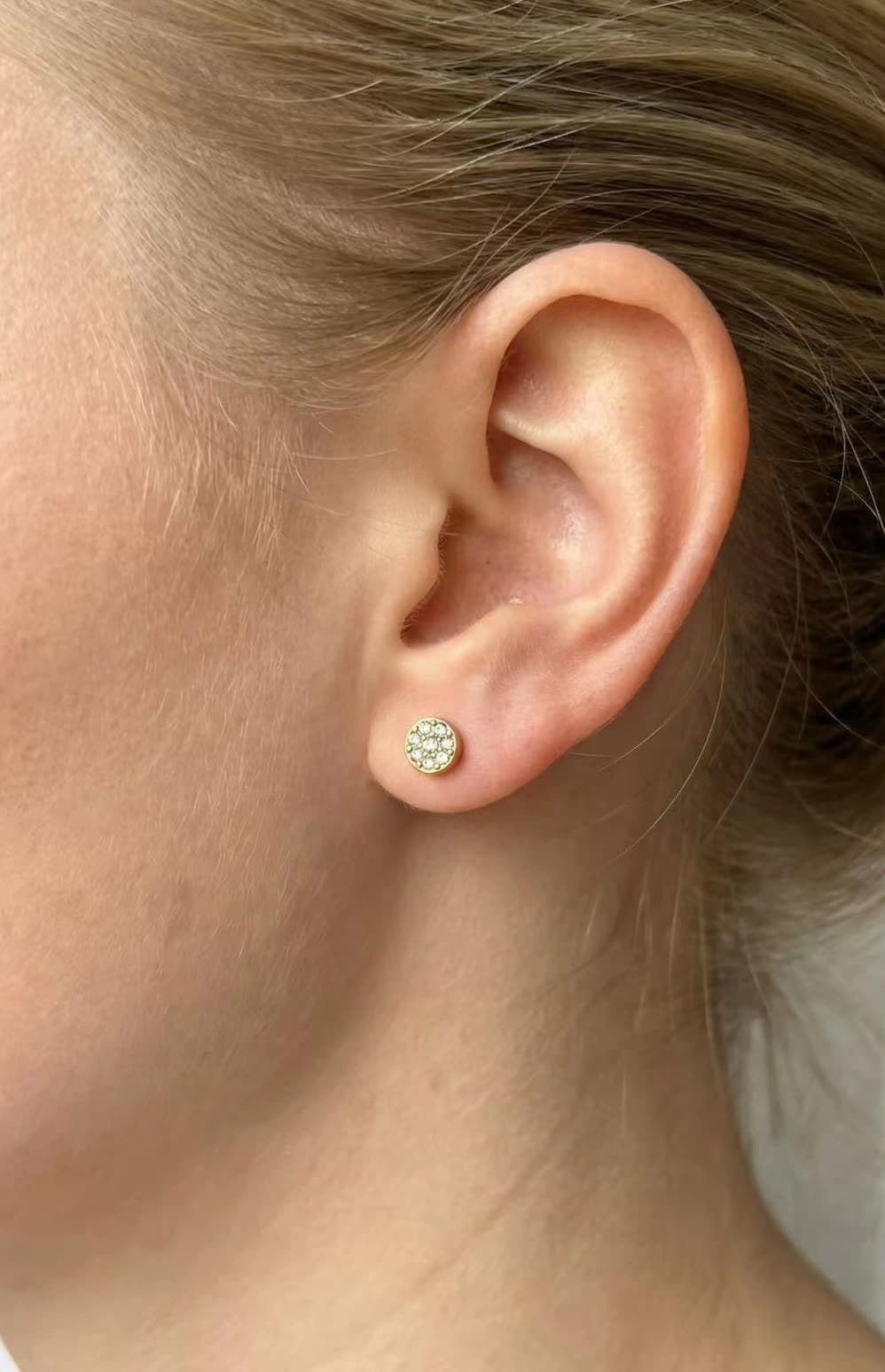 Boucle d'oreille puce rond