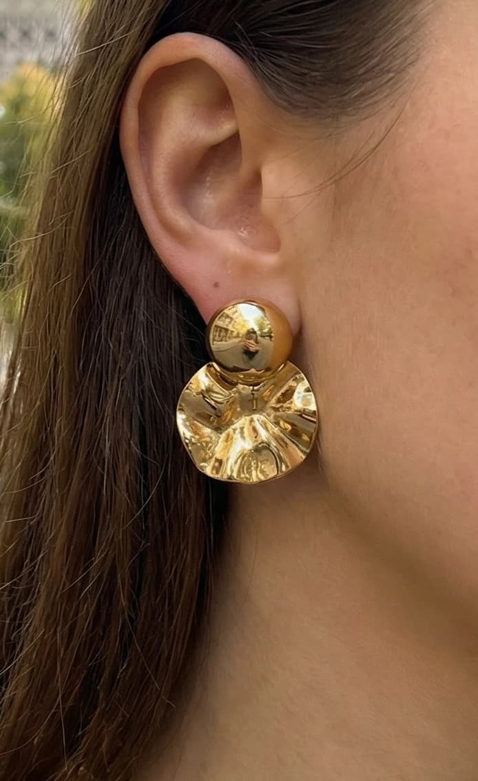 Boucles d'oreilles martelé