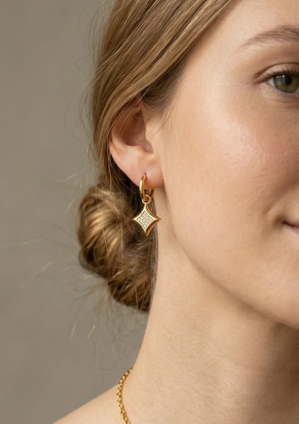 Boucles d'oreilles carré oriental