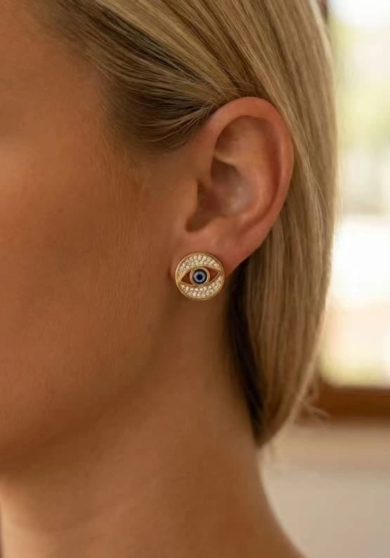 Boucles d'oreilles oeil