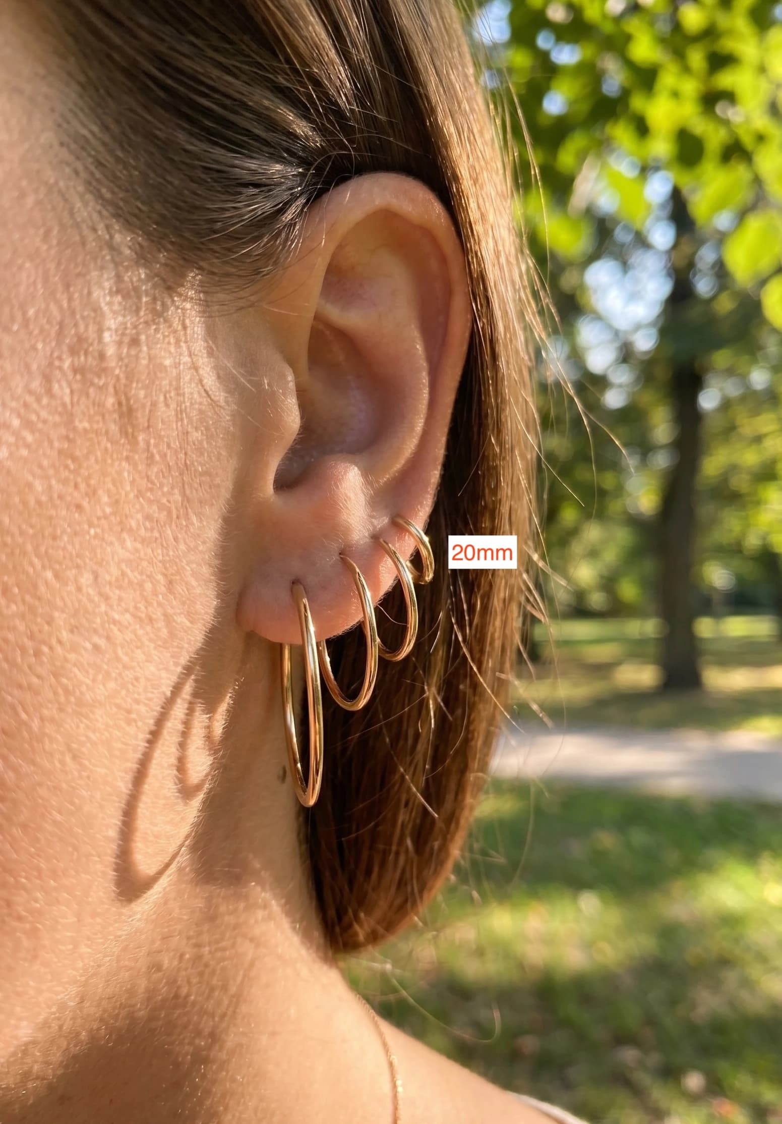 Boucles d'oreilles créole 20mm lot