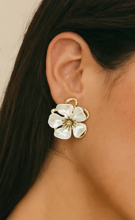 Boucles d'oreilles fleur pétales