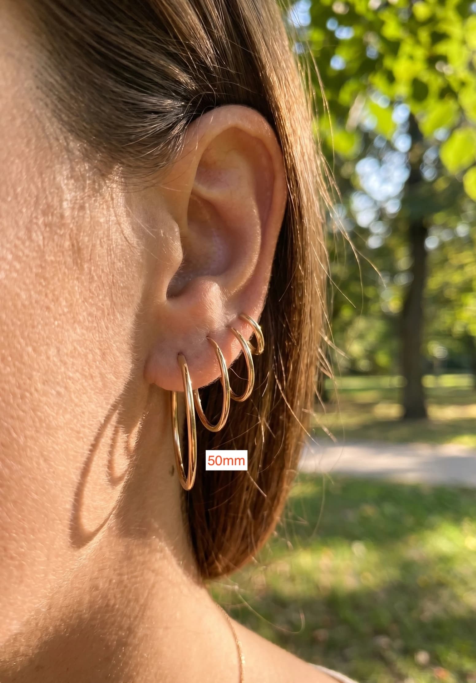 Boucles d'oreilles créole 50mm lot
