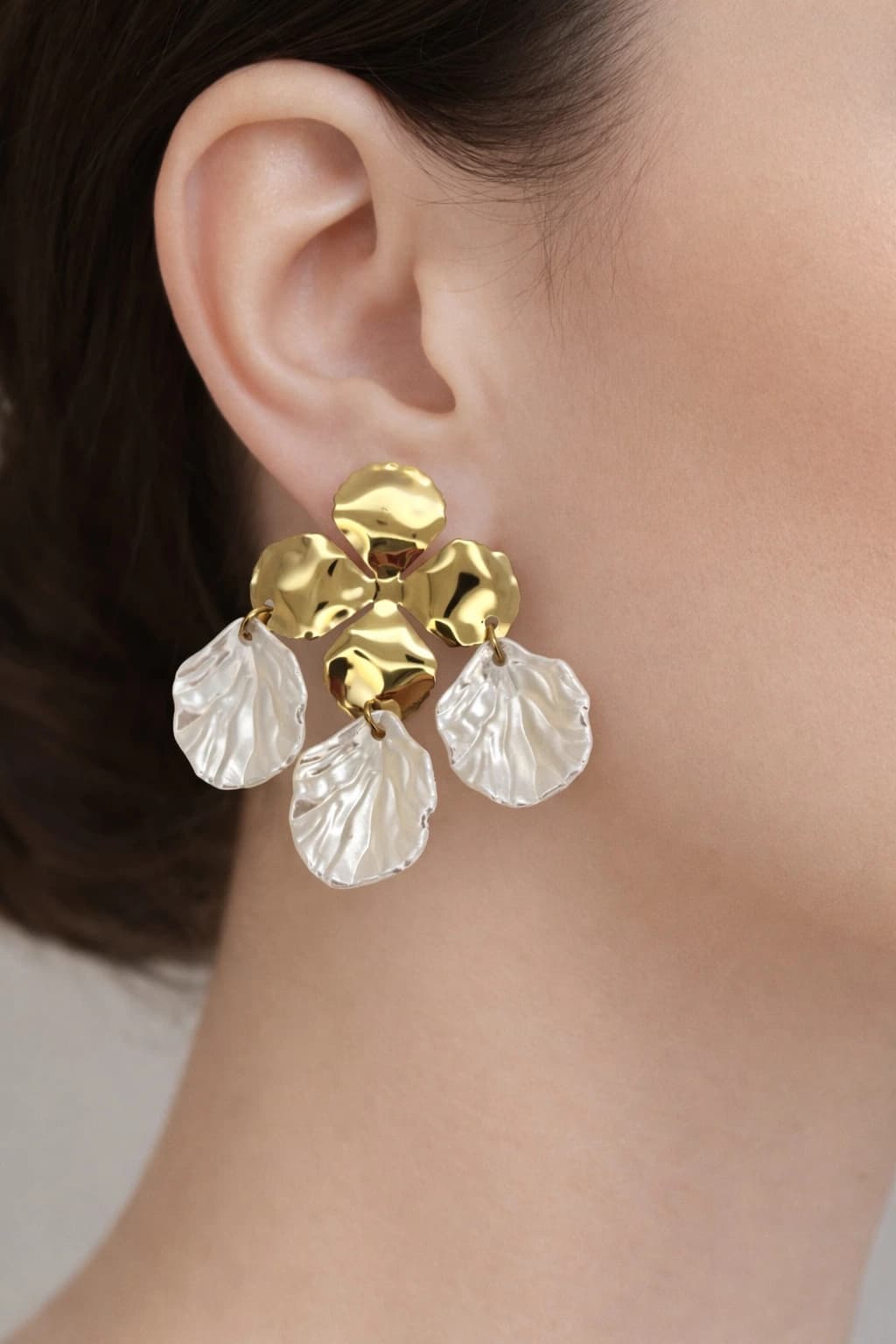 Boucles d'oreilles fleur pétales