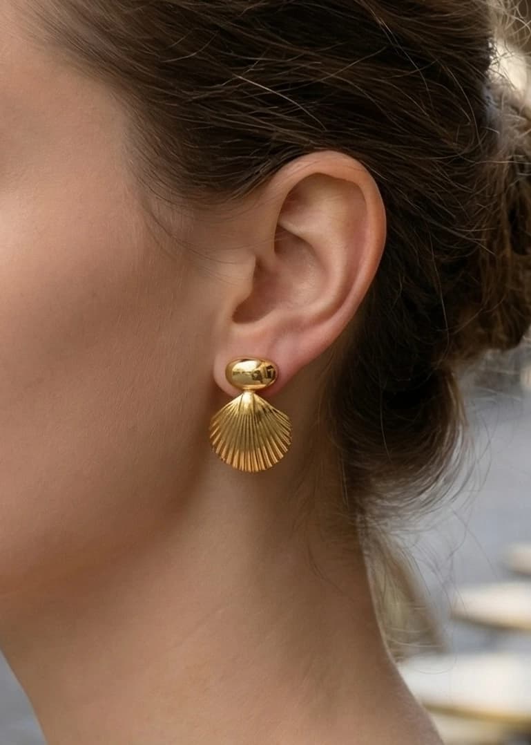Boucles d'oreilles coquillage