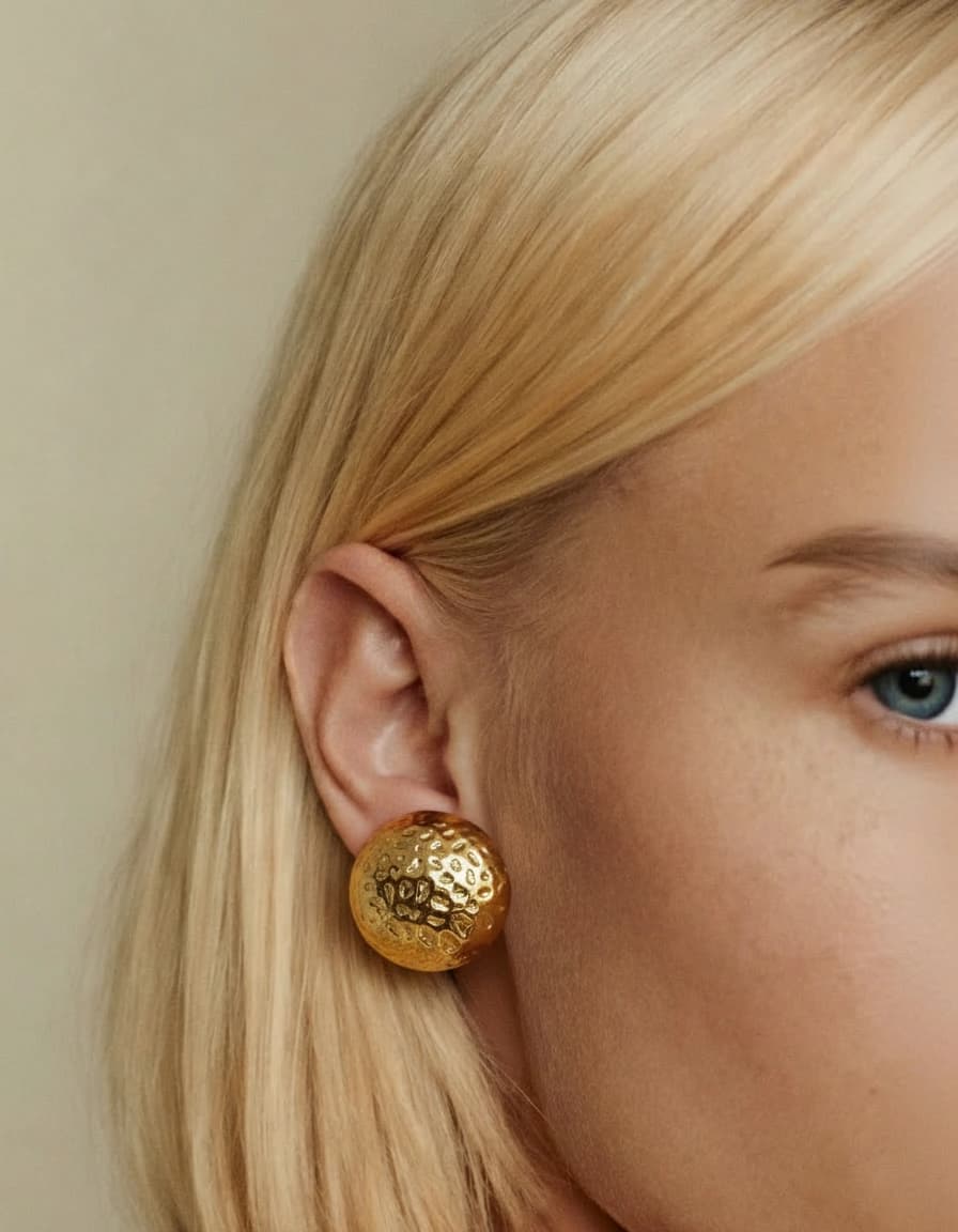 Boucle d'oreille rond
