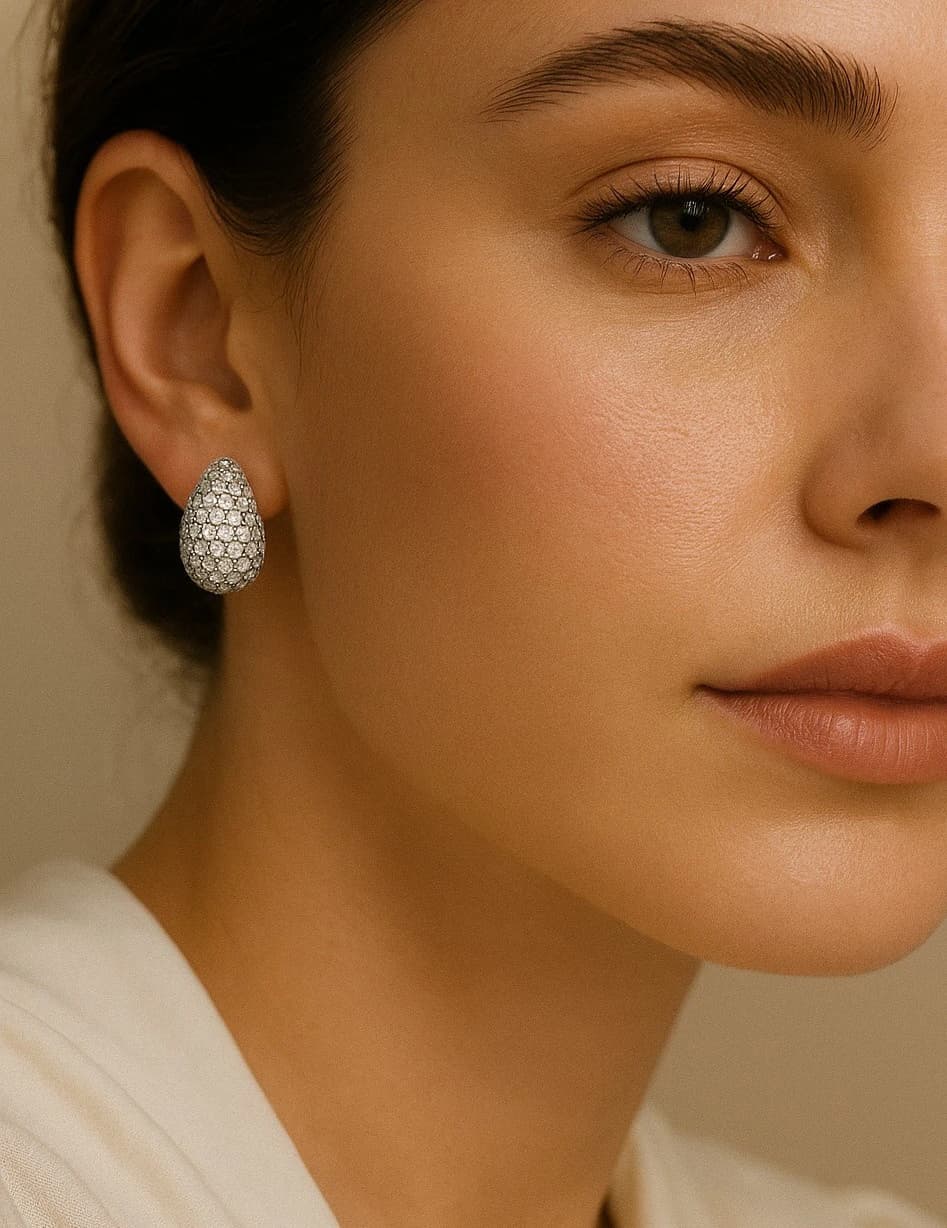 Boucles d'oreilles goutte strass