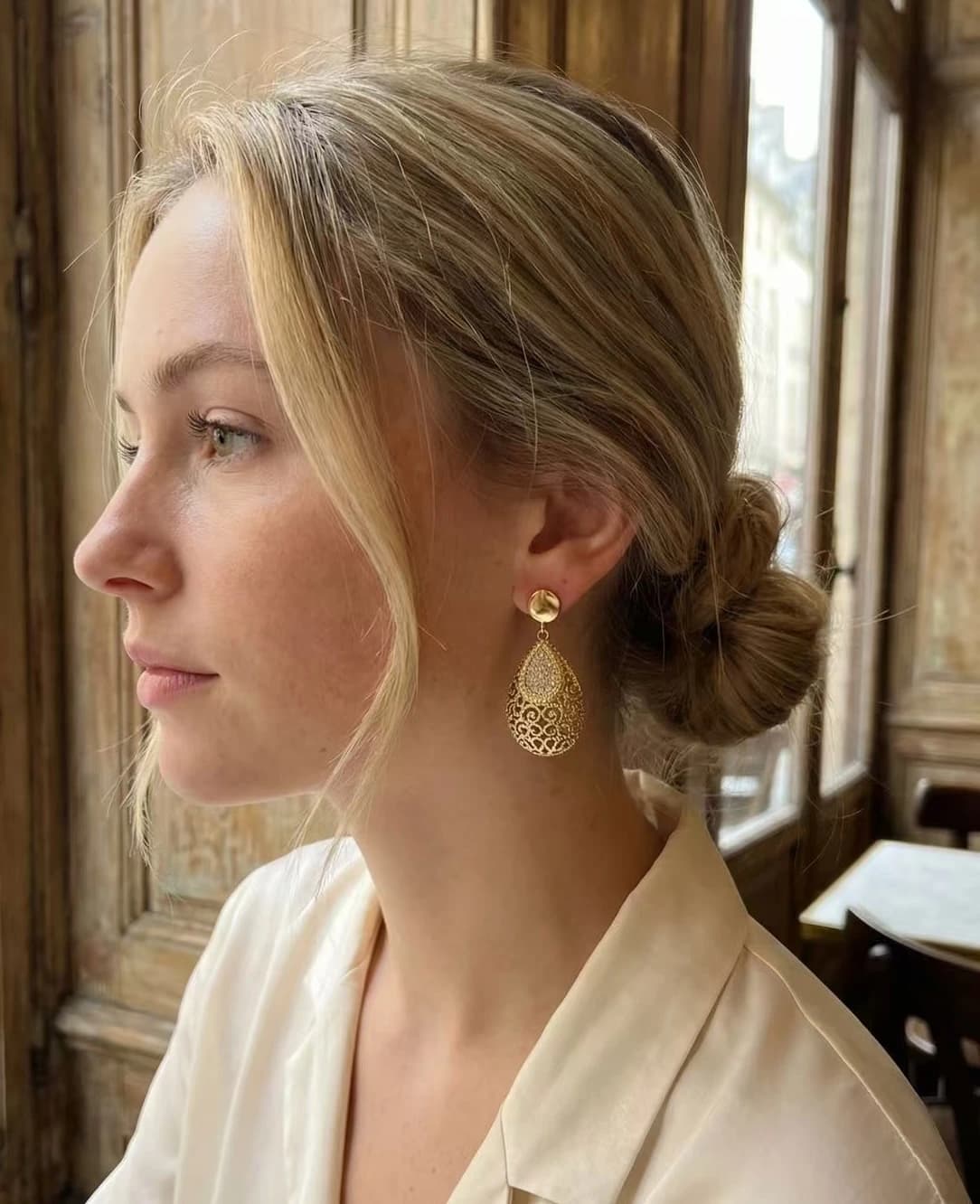 Boucles d'oreilles goutte oriental