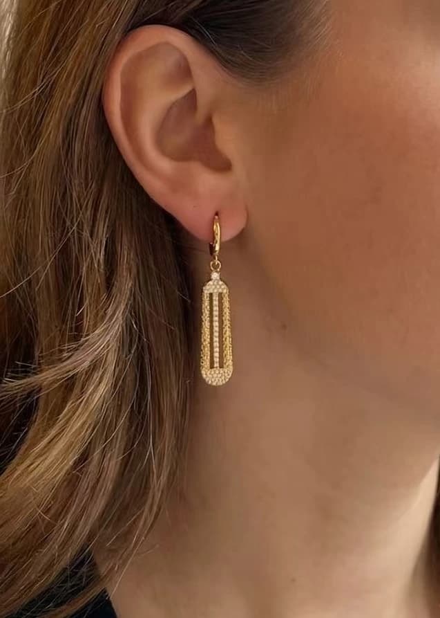 Boucles d'oreilles barre