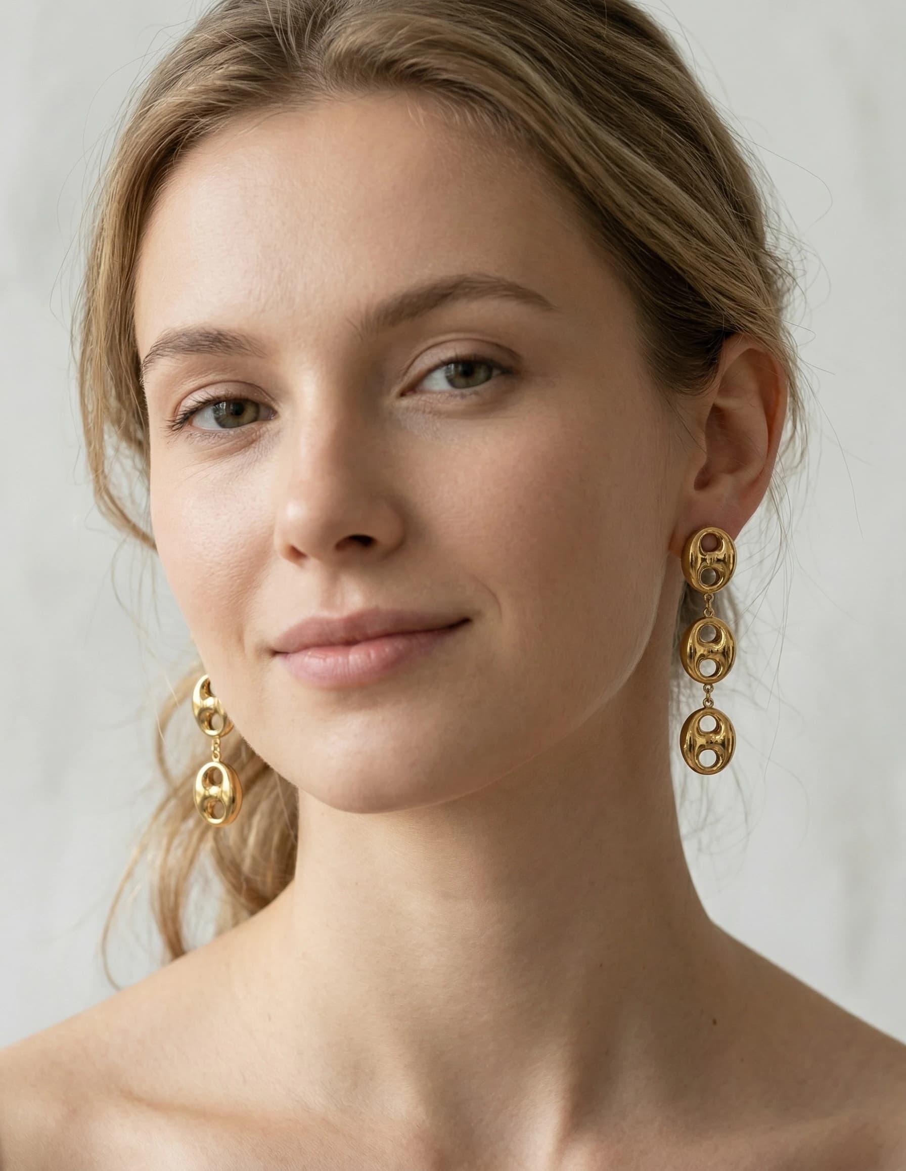 Boucles d'oreilles café
