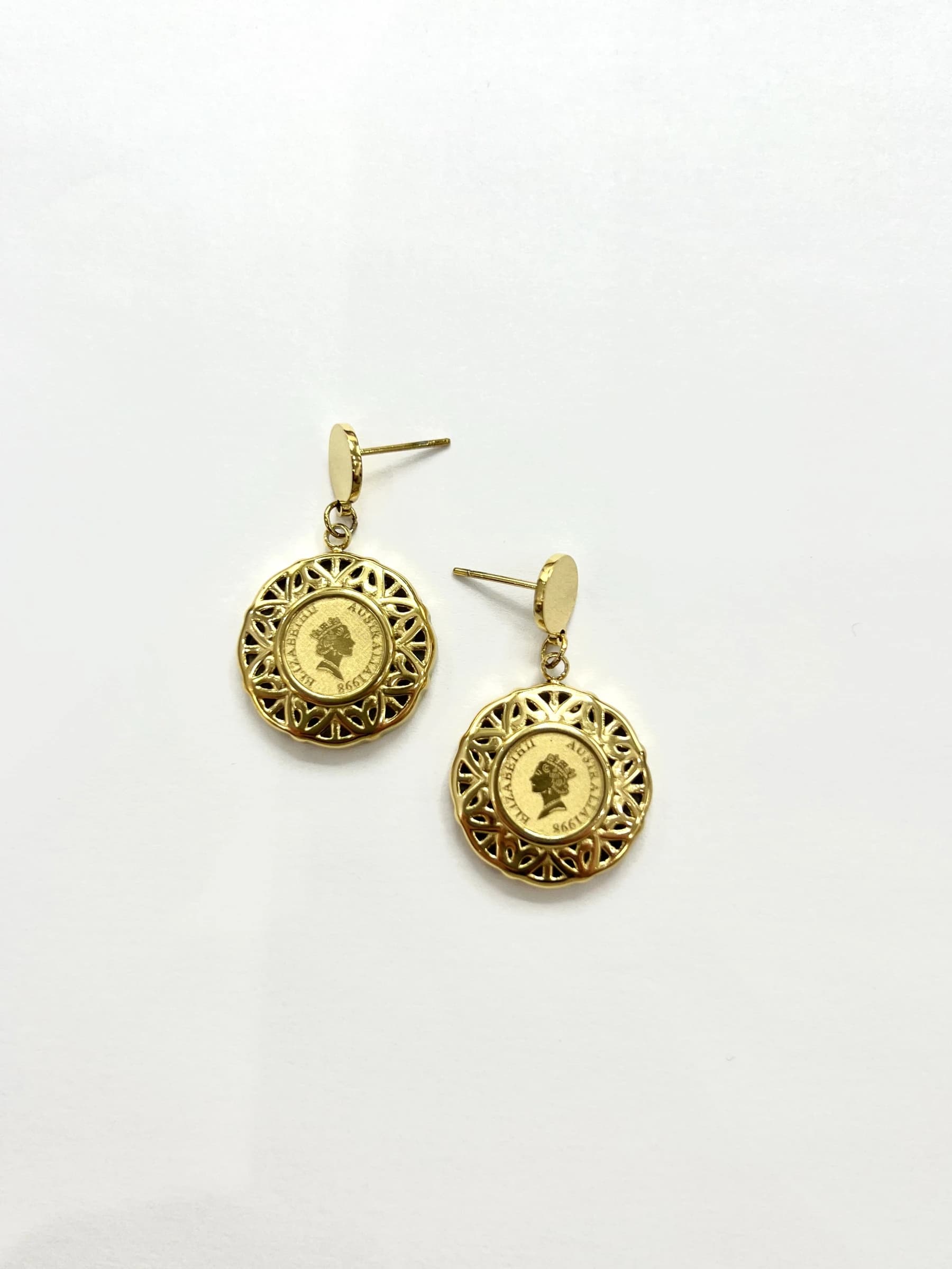Boucle d'oreille Elizabeth rond