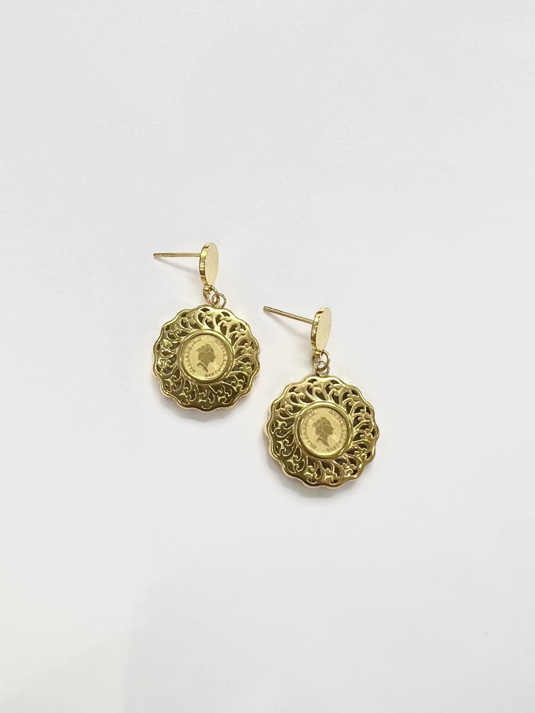 Boucle d'oreille Elizabeth rond