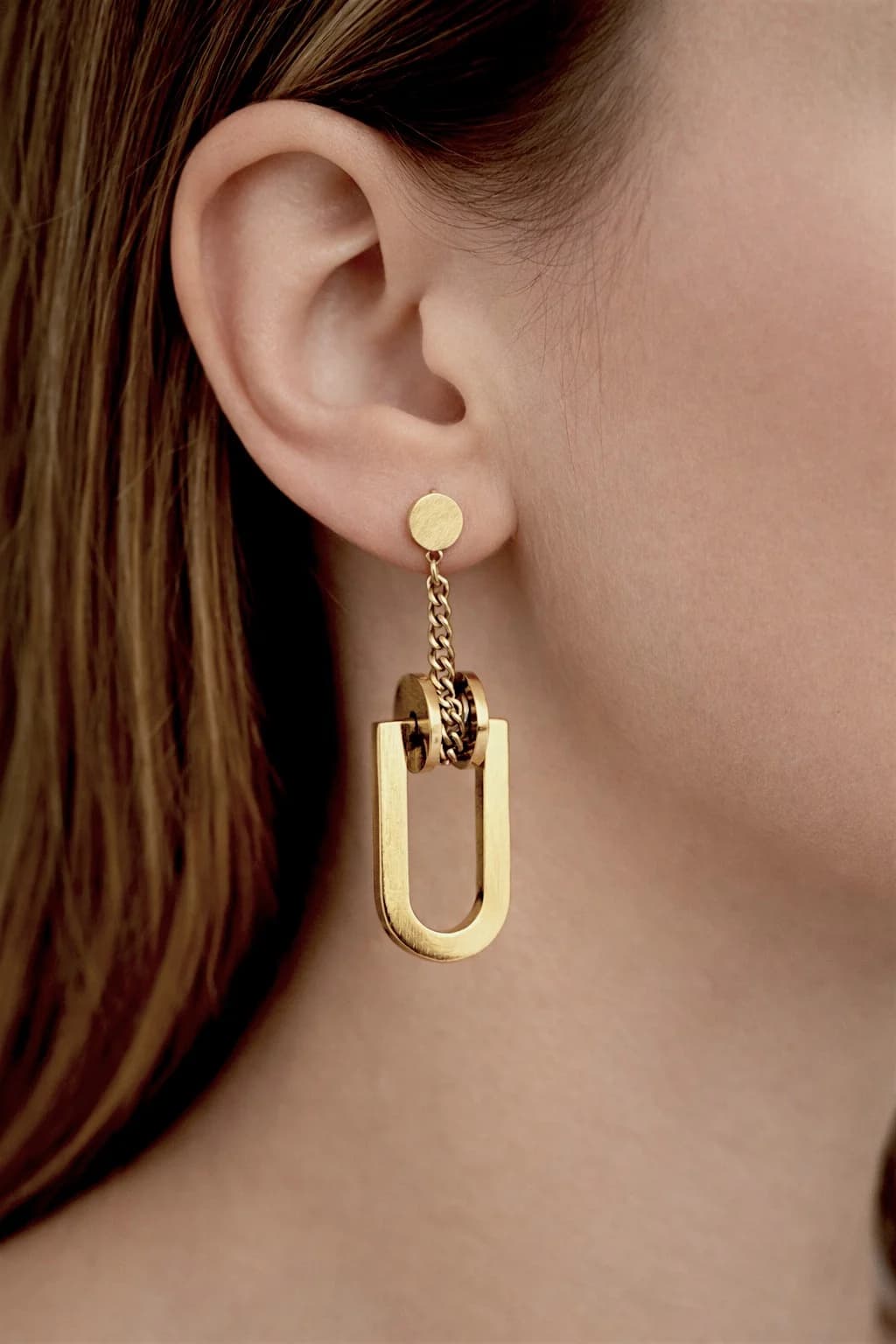 Boucles d'oreilles motif U