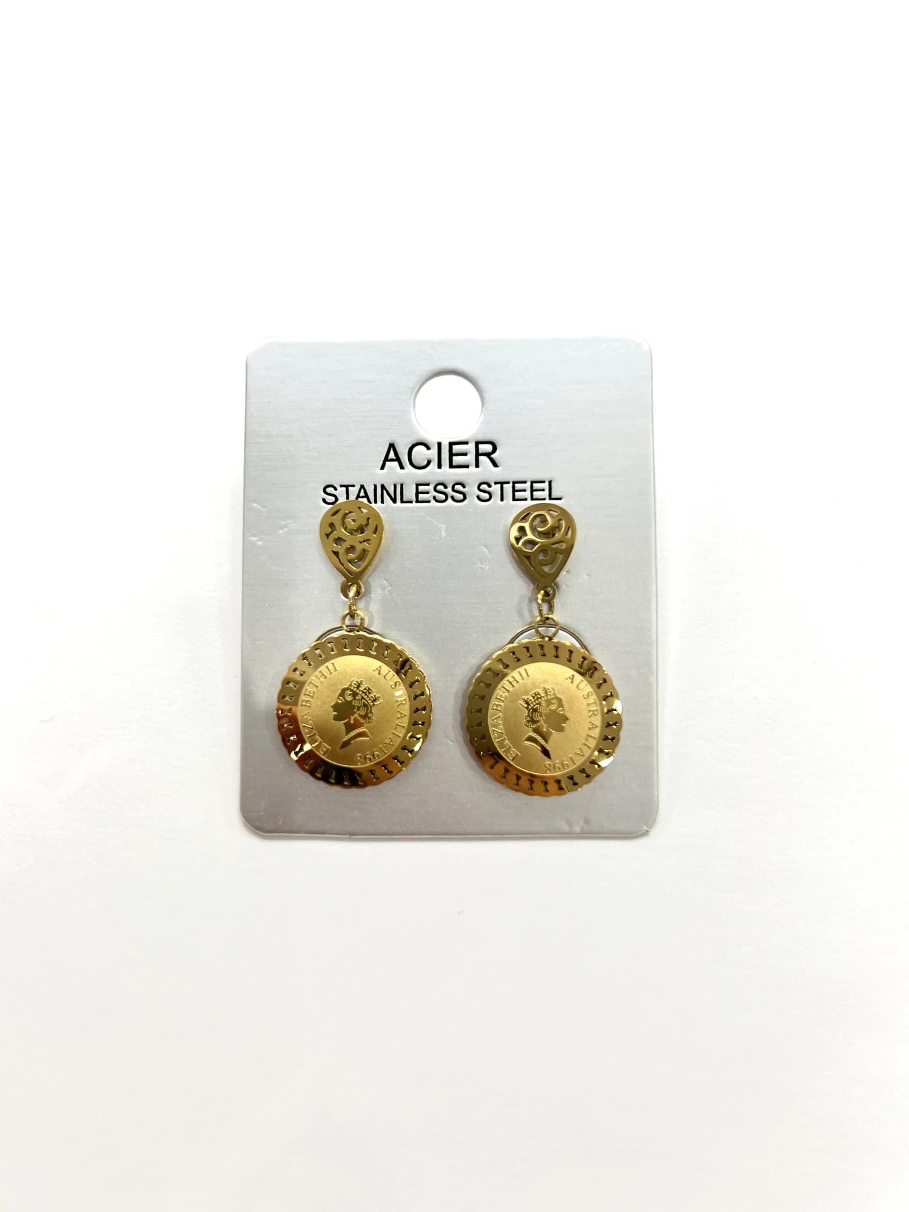 Boucle d'oreille Elizabeth rond