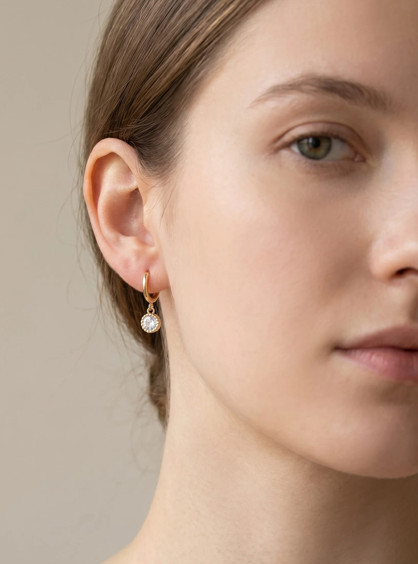 Boucles d'oreilles rond strass lot