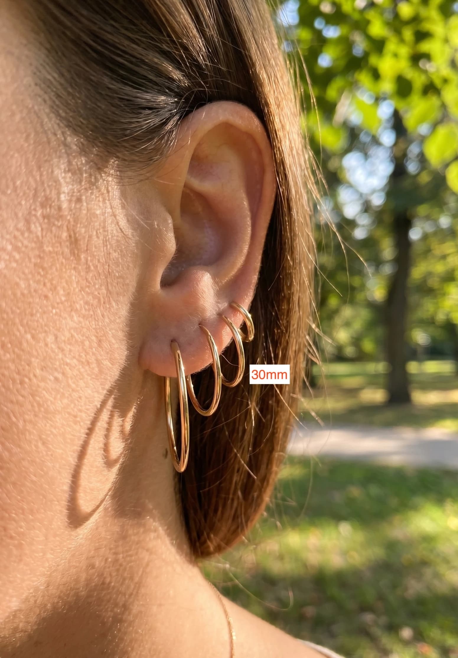 Boucles d'oreilles créole 30mm lot