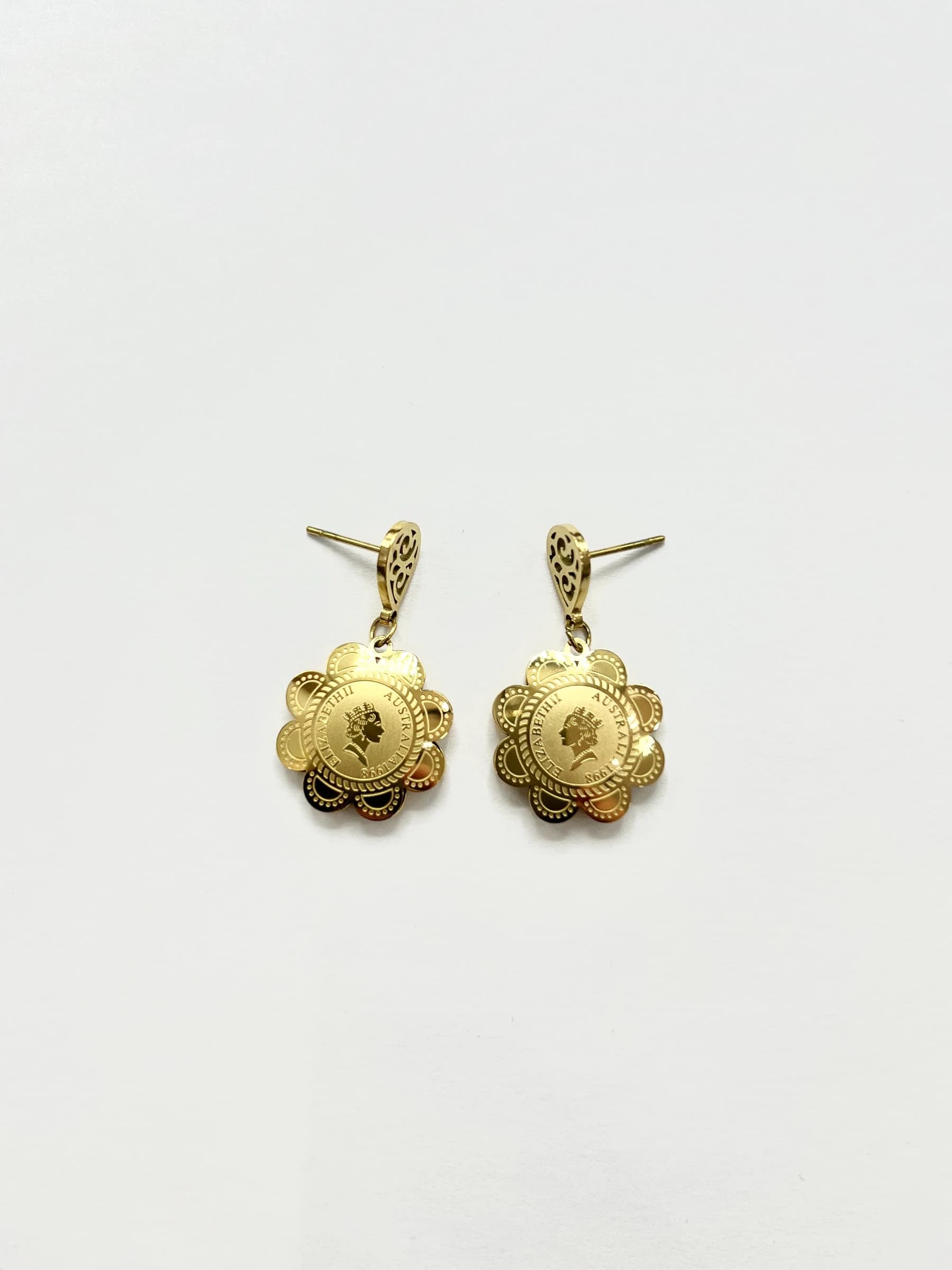 Boucle d'oreille Elizabeth fleur