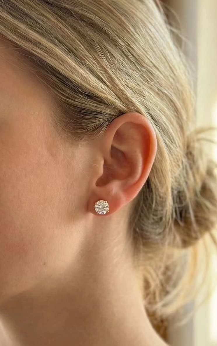 Boucle d'oreille strass