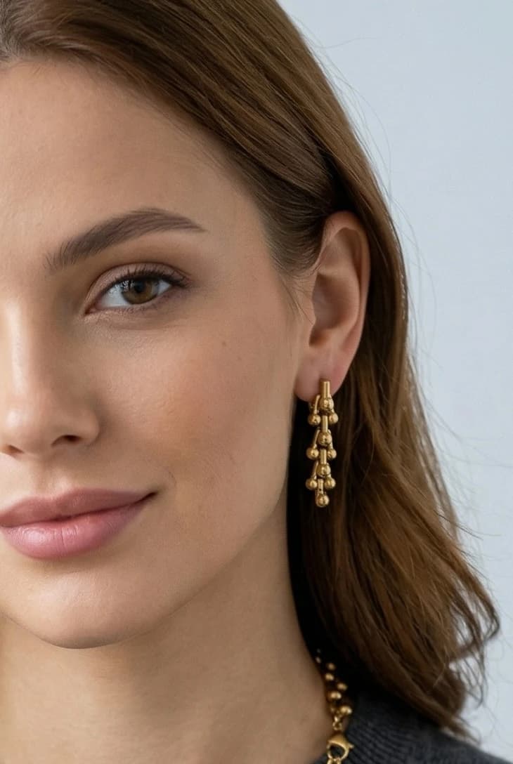 Boucles d'oreilles chaine ovale