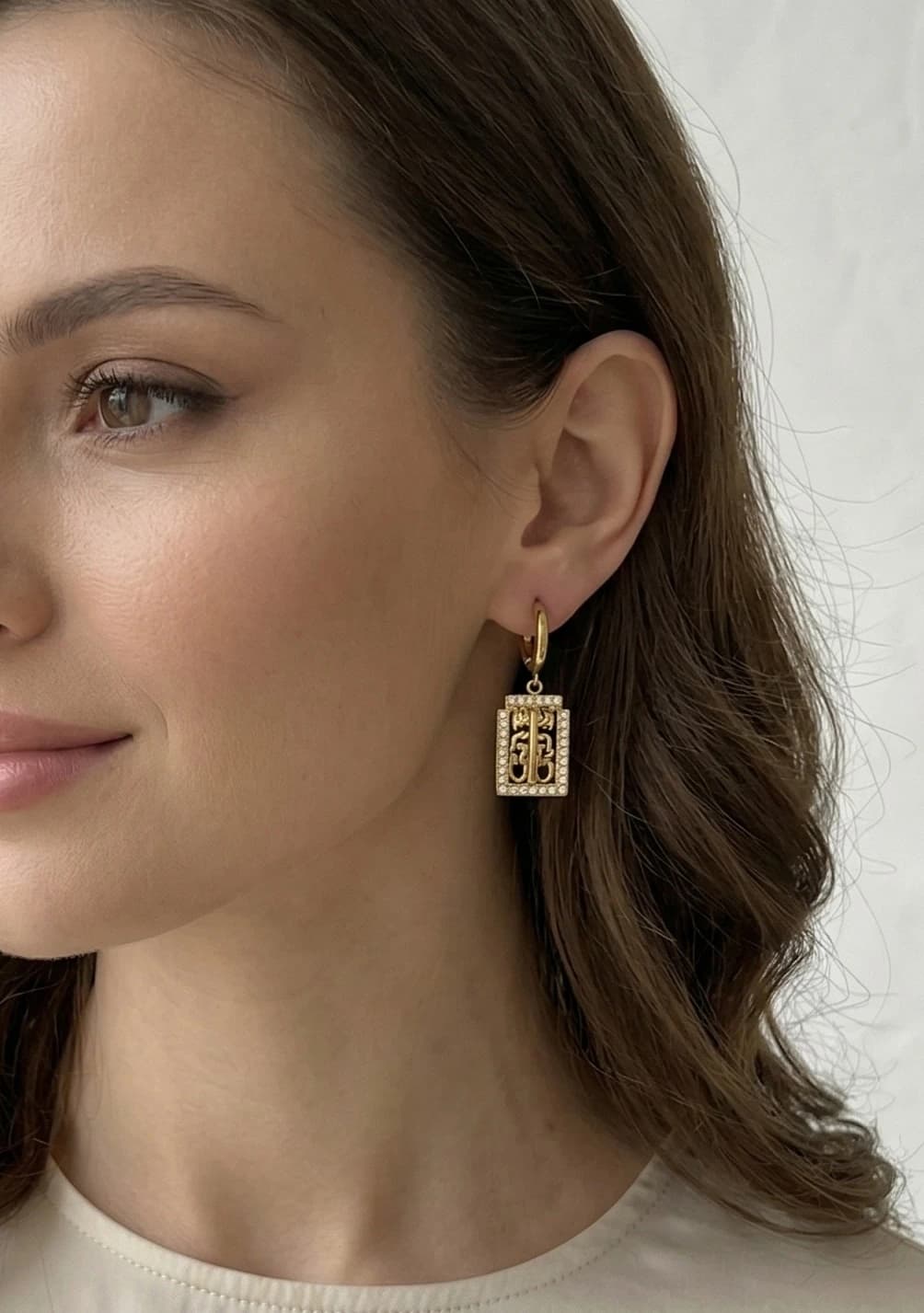 Boucles d'oreilles carré oriental