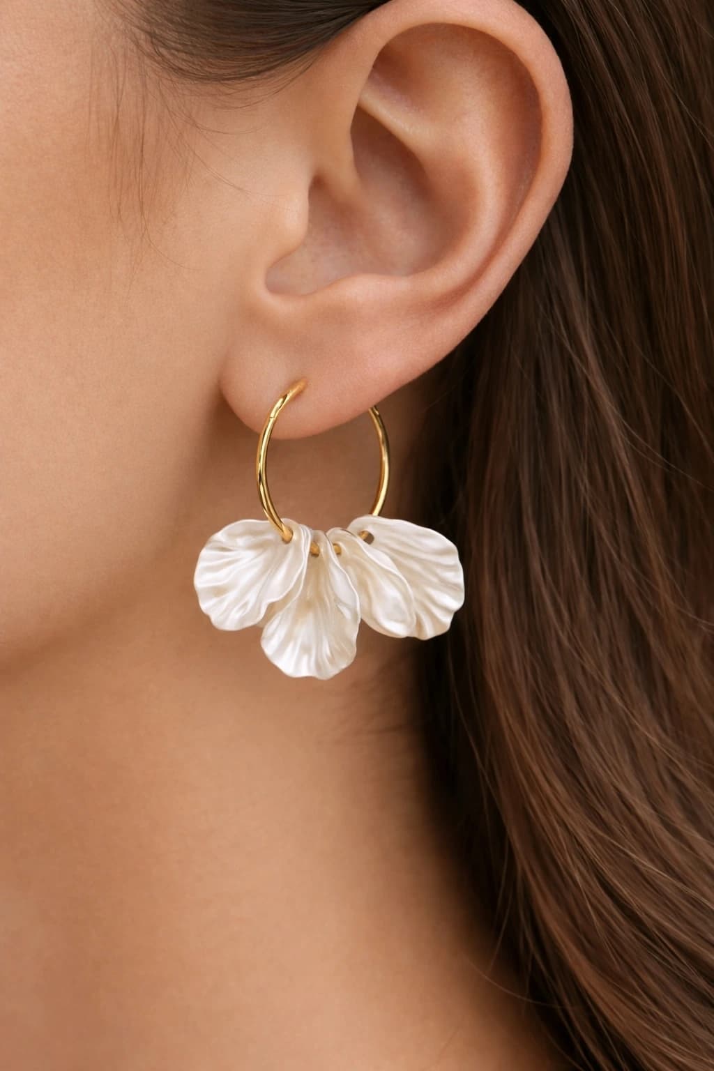 Boucles d'oreilles créole pétales