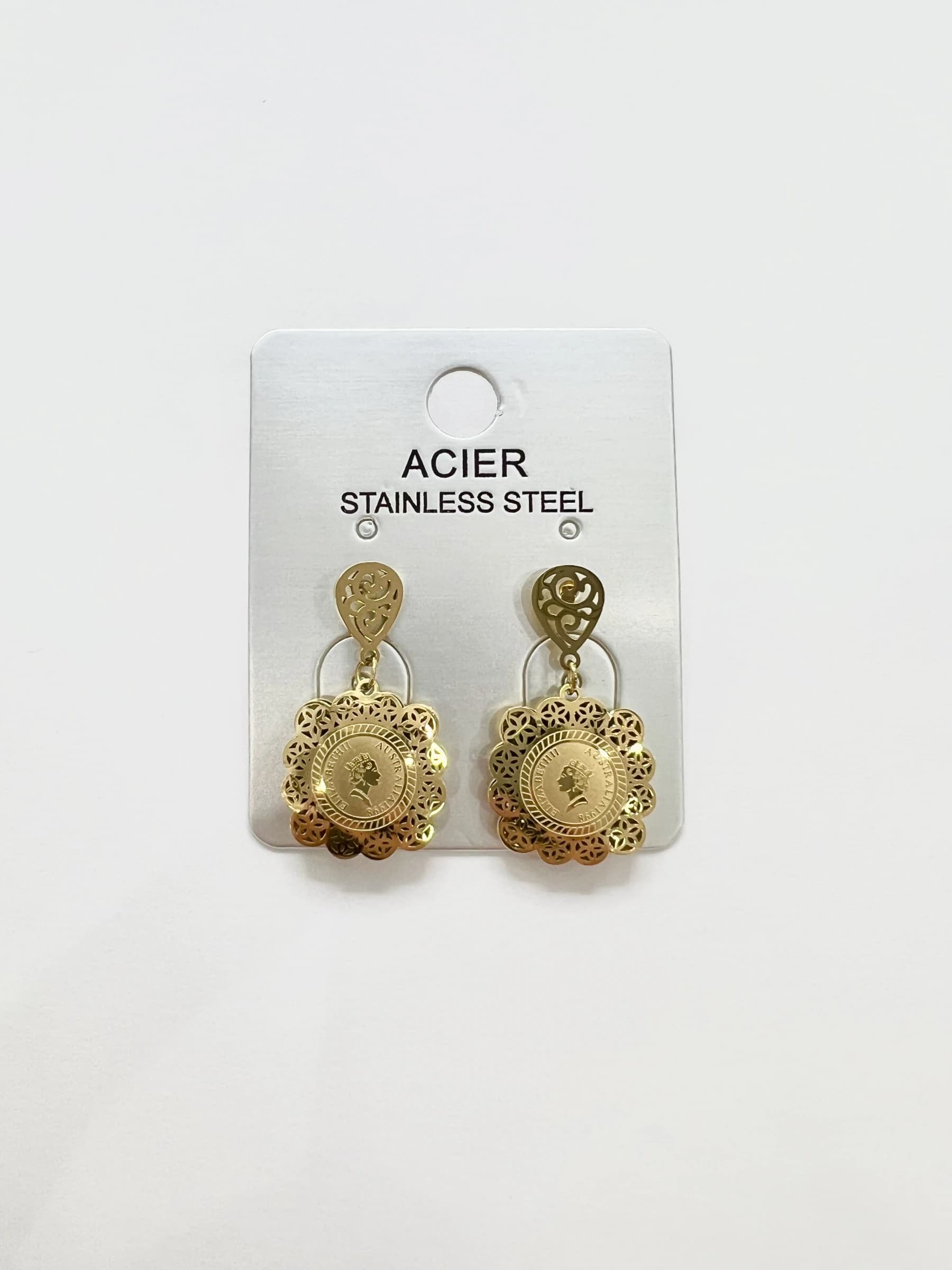 Boucle d'oreille Elizabeth carré
