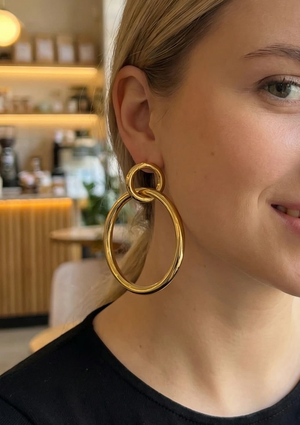 Boucle d'oreille double créole T2