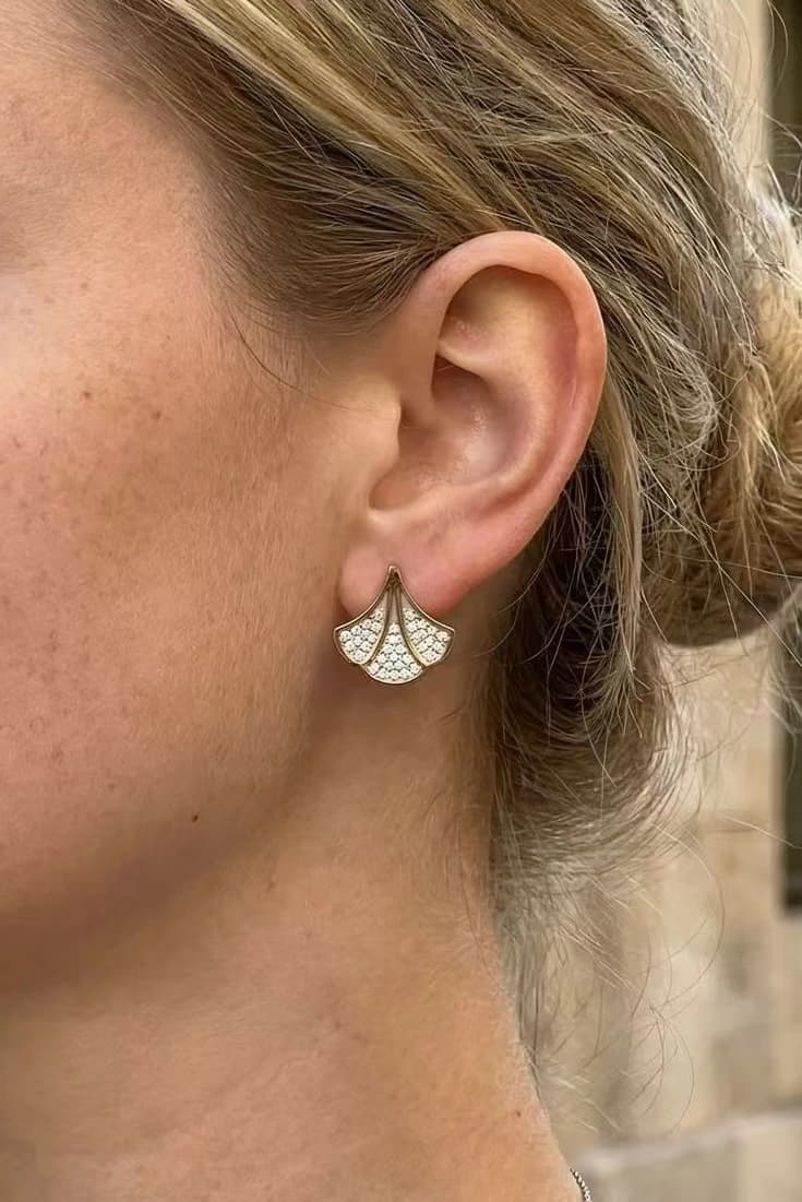 Boucles d'oreilles feuille