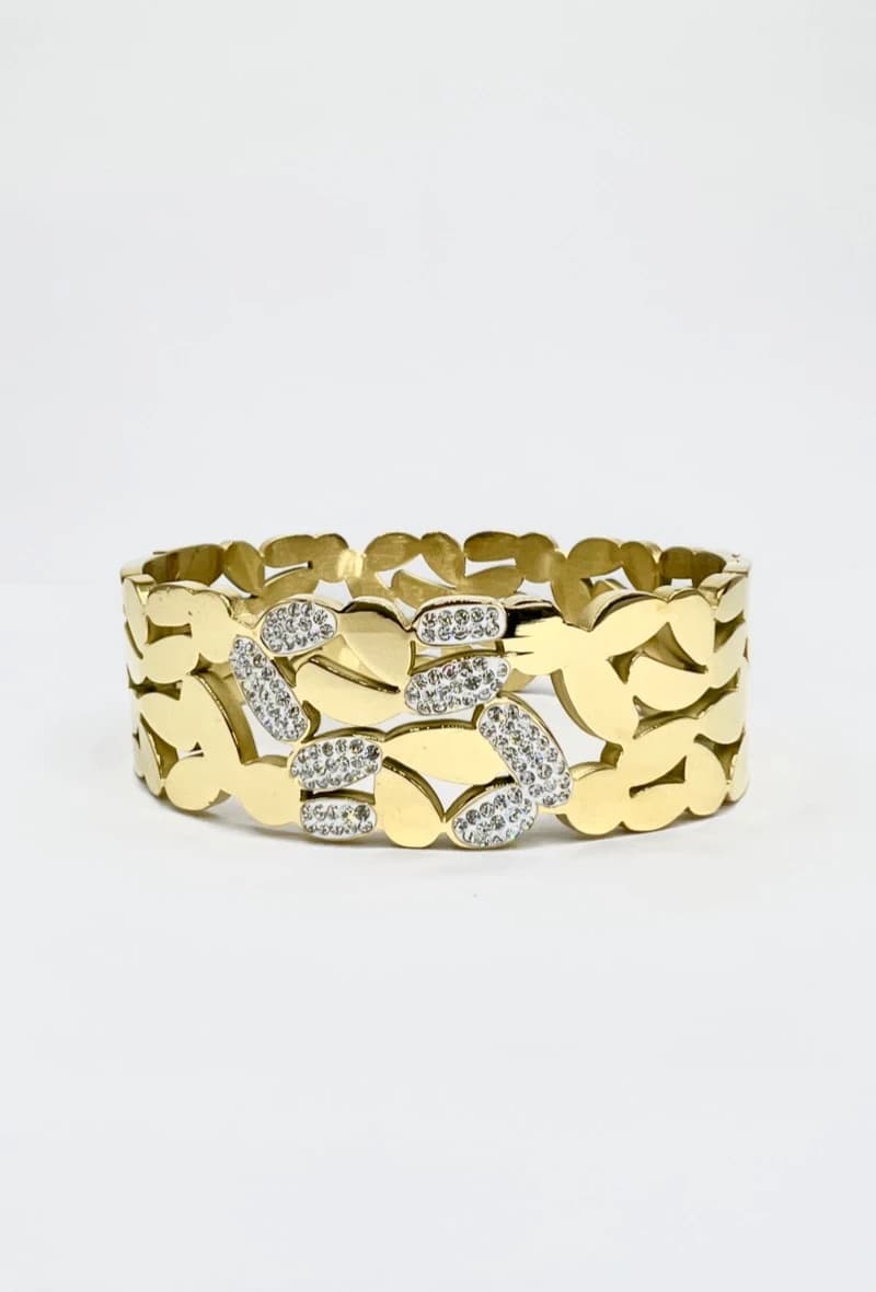 Bracelet large feuille