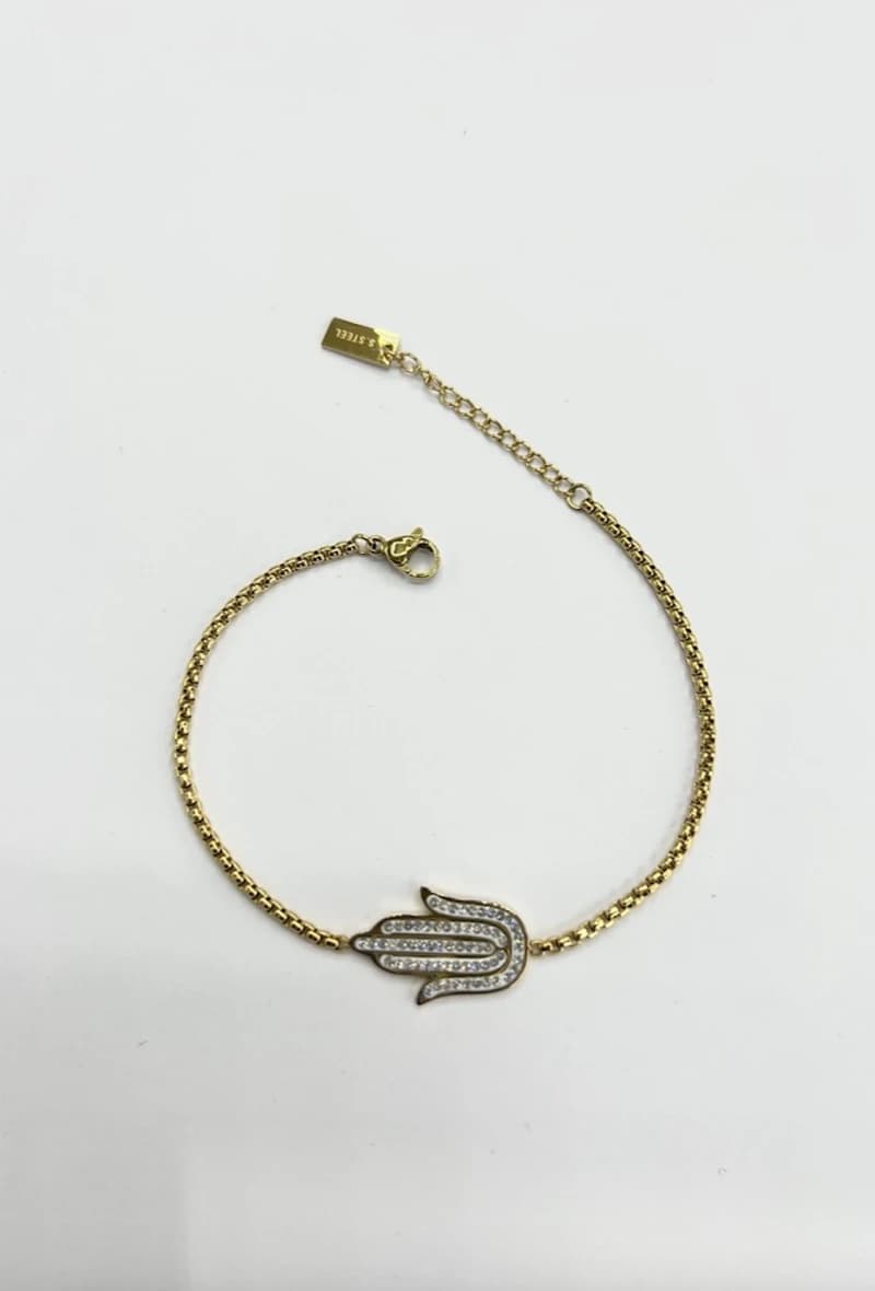 Bracelet main en strass