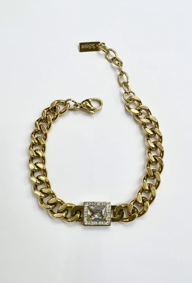 Bracelet torsadé avec strass