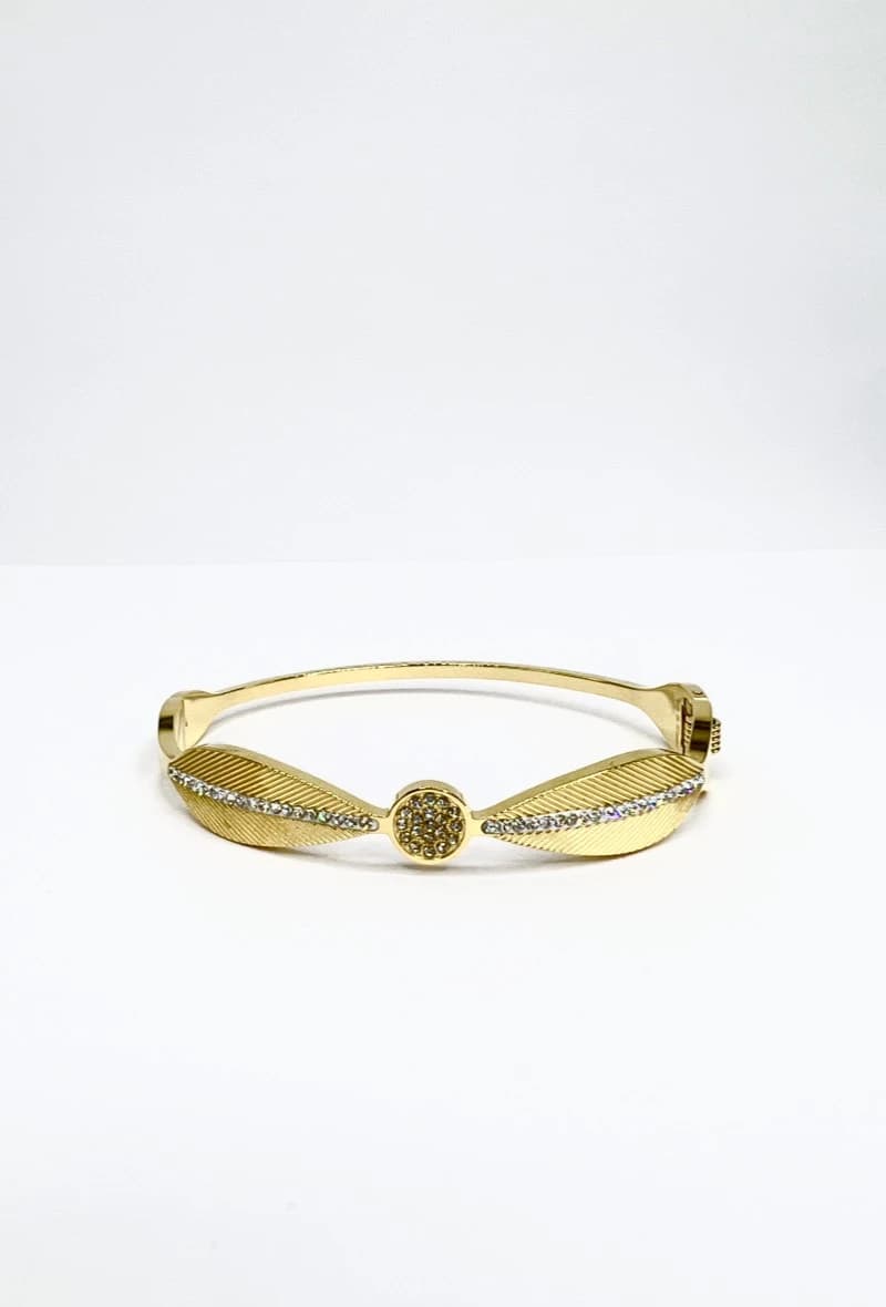Bracelet feuilles strass