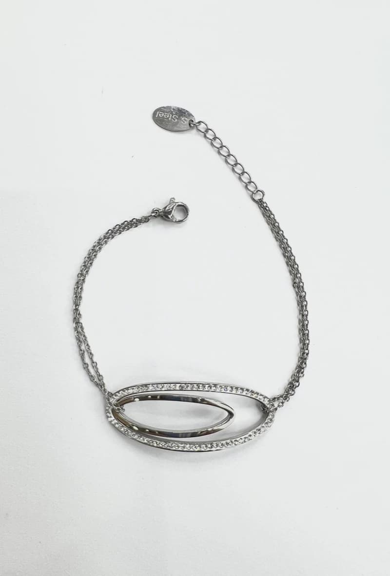 Bracelet double ovale