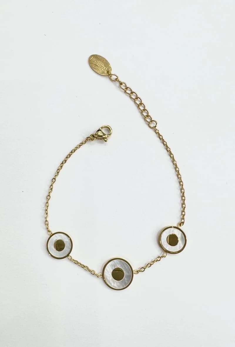 Bracelet 3 ronds nacre