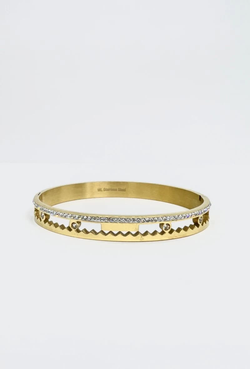 Bracelet jonc zig zag