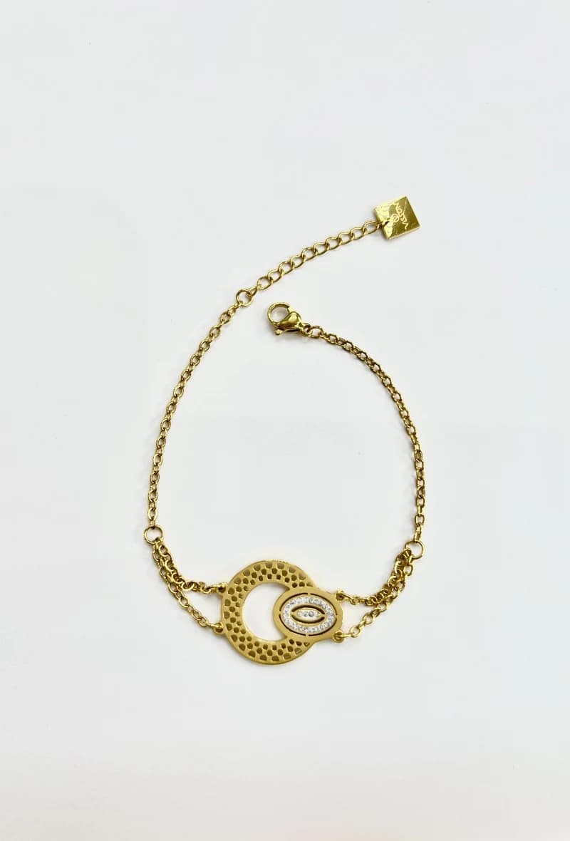 Bracelet rond cercle ovale