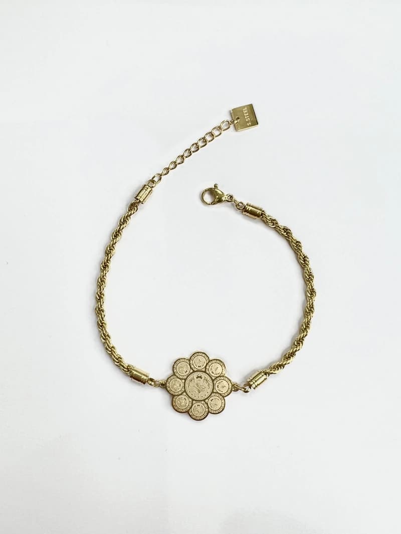 Bracelet fleur oriental