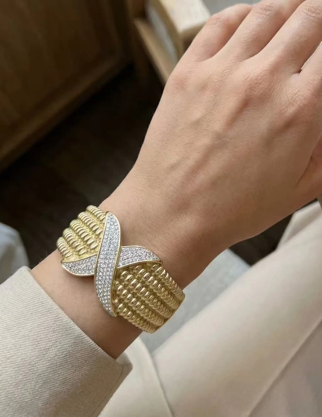 Bracelet jonc croix