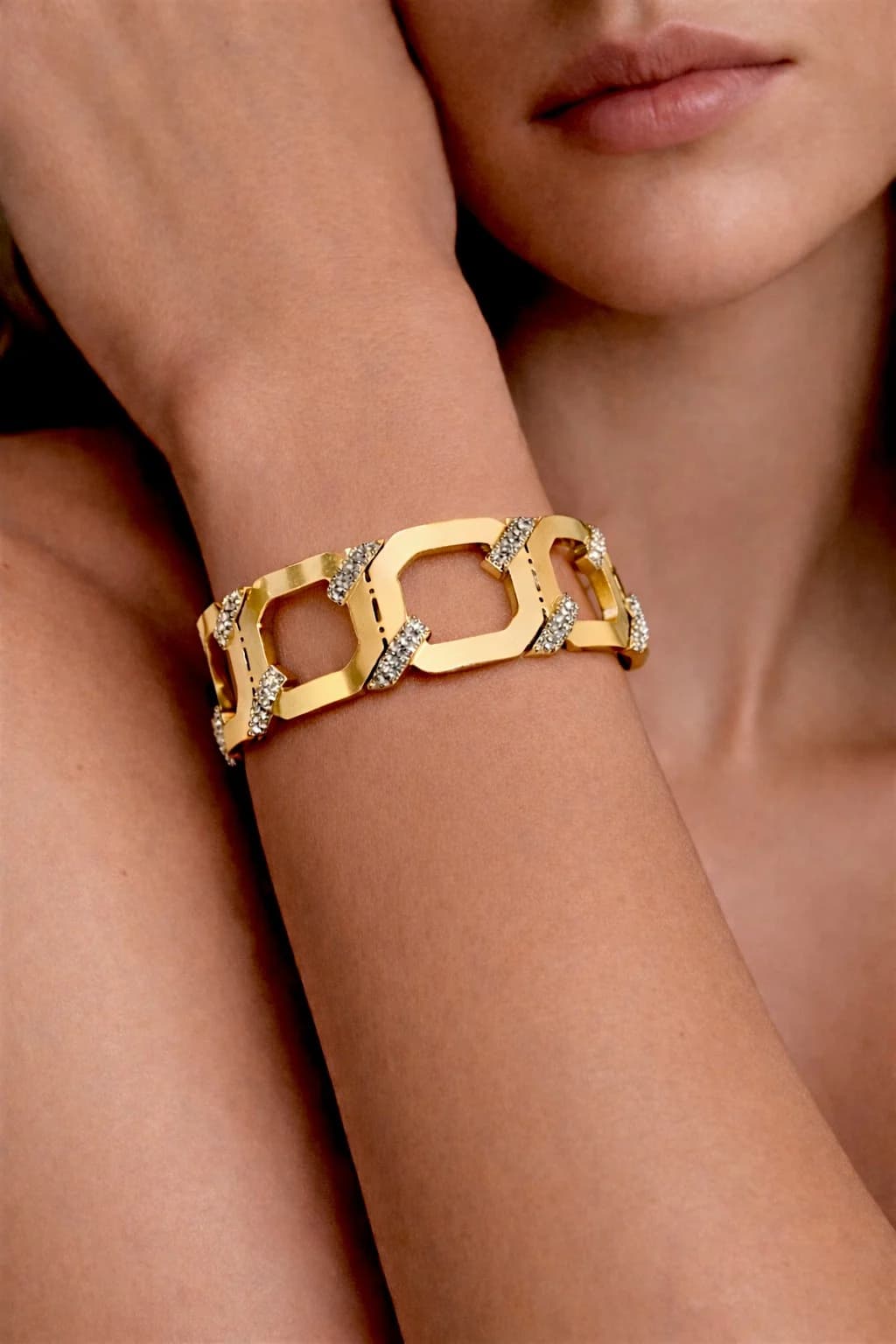 Bracelet jonc carré lien