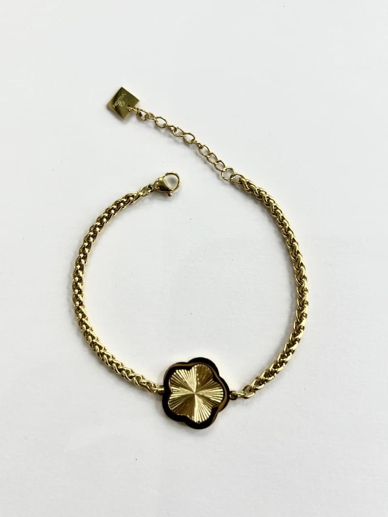 Bracelet fleur doré
